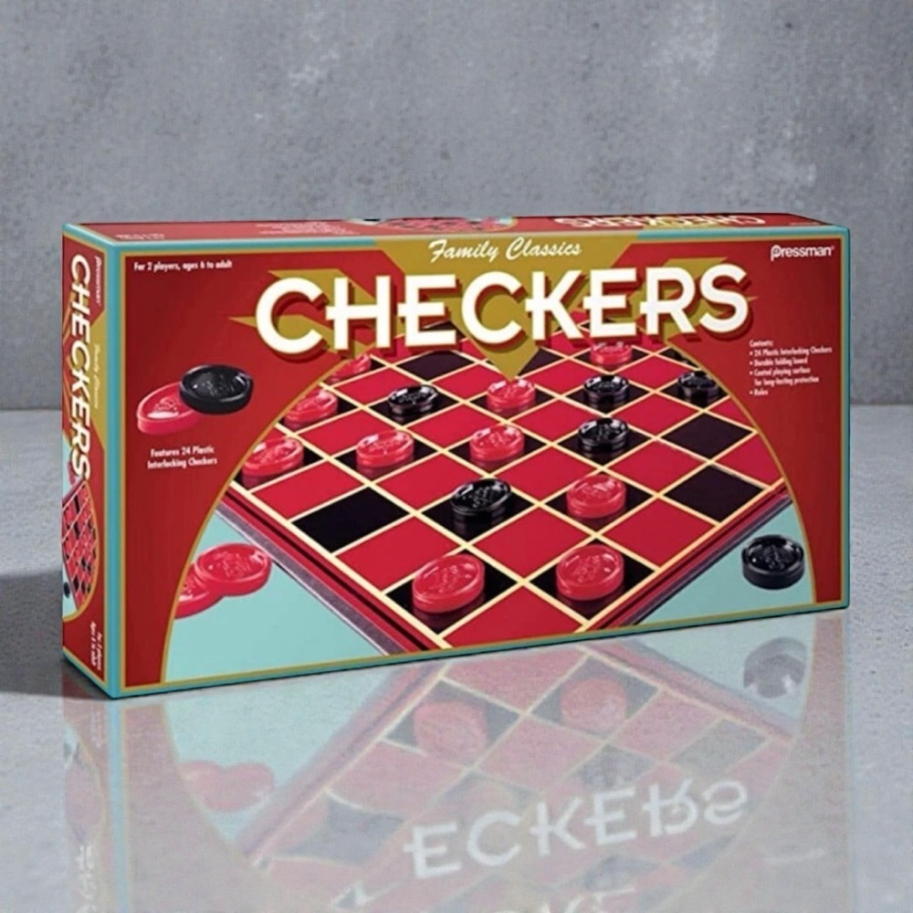 Checkers Game Board Family Classic Board Game by Pressman New in Sealed Box - Picture 6 of 12